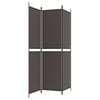 vidaXL 3-paneelinen Tilanjakaja ruskea 150x200 cm kangas