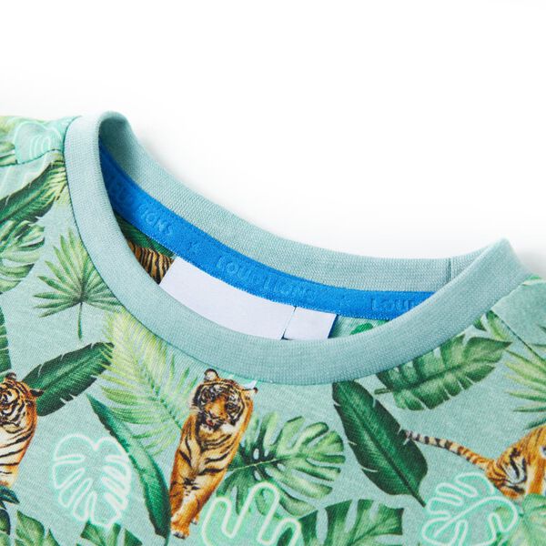 Lasten T-paita meleerattu vaaleanvihre&auml; 140