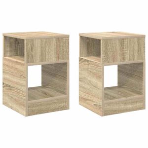 vidaXL P&auml;&auml;typ&ouml;yt&auml; 2 pcs Sonoman tammi 30,5 x 30 x 45 cm Tekninen puu