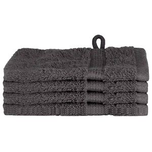 vidaXL Vieraiden pyyhe SOLUND 4 kpl Antrasiitti 15 x 21 cm 550 gsm