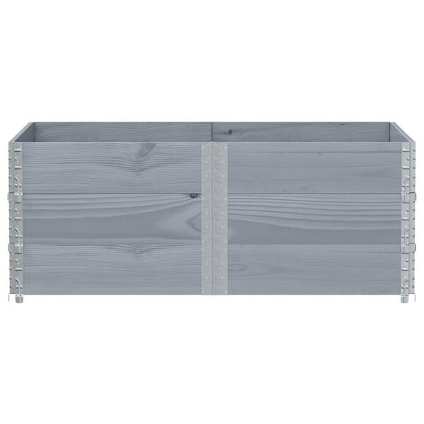 vidaXL Kukkalaatikko harmaa 150x100 cm t&auml;ysi m&auml;nty