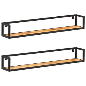 vidaXL Sein&auml;hyllyt 2 kpl 120 cm t&auml;ysi akaasiapuu