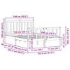 vidaXL Sängyn runko 2 pcs Vaha ruskea 5FT King Size Massiivinen mänty