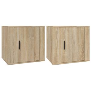 vidaXL Y&ouml;p&ouml;yd&auml;t 2 kpl Sonoma-tammi 50x39x47 cm