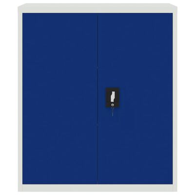 vidaXL Arkistokaappi vaaleanharmaa ja sininen 90x40x105 cm teräs