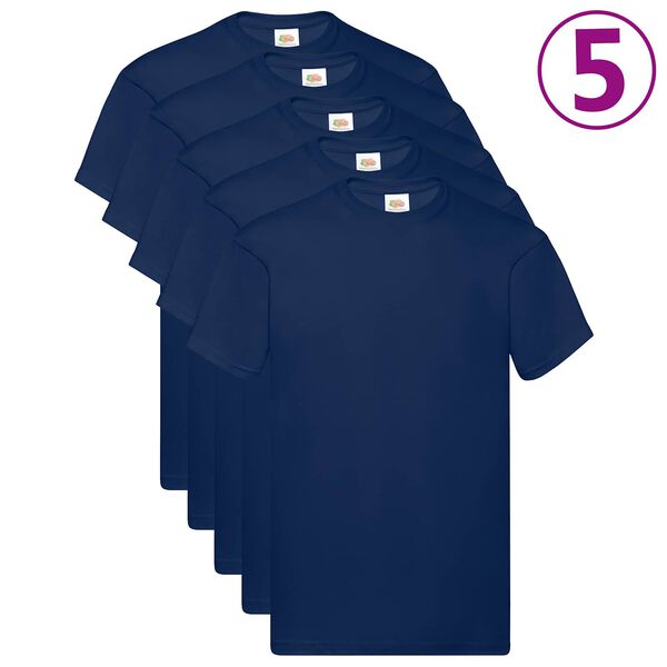 vidaXL Paita 5 pcs Sininen 5XL Puuvilla