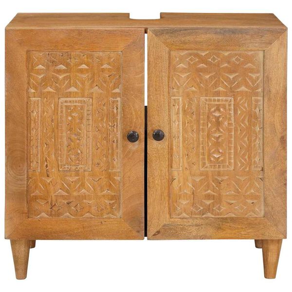 vidaXL Kylpyhuonekaappi s&auml;ilytystilassa Vaaleanruskea 62 x 33 x 58 cm