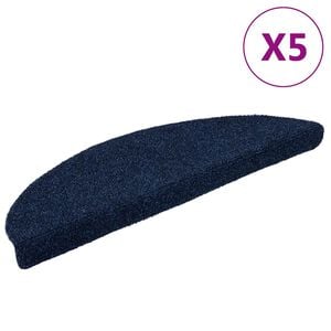vidaXL Porrasmatot itseliimautuvat 5 kpl 56x17x3 cm tummansininen puolipy&ouml;re&auml;