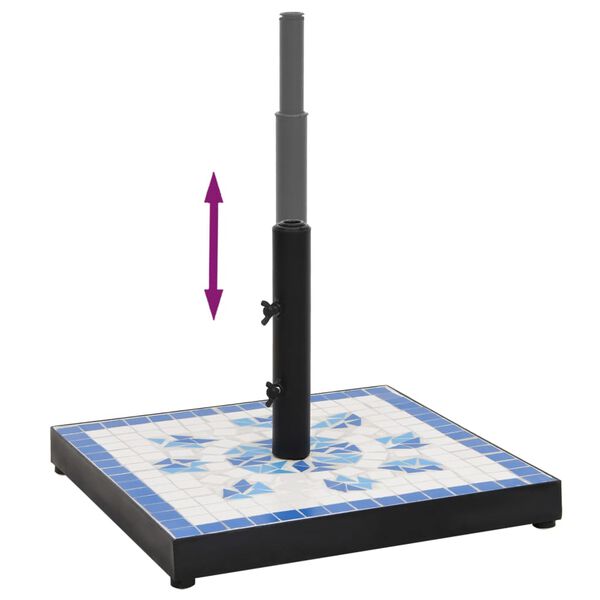 vidaXL Aurinkovarjon jalka sinivalkoinen neliö 12 kg