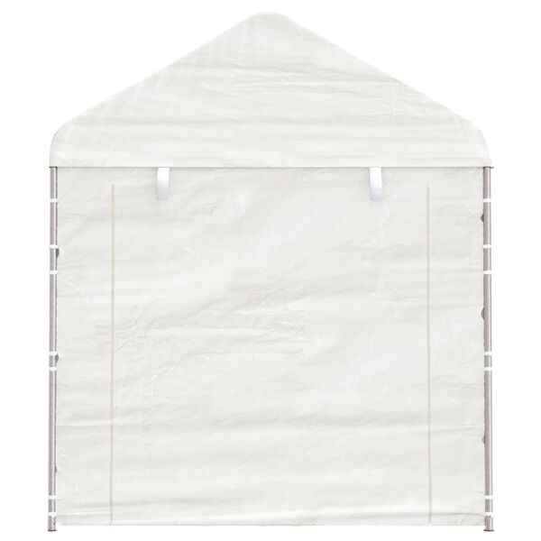 vidaXL Huvimaja katolla valkoinen 11,15x2,28x2,69 m polyeteeni