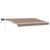 vidaXL Manuaalinen markiisin runko LED-valoilla Taupe 2,5 x 2 m