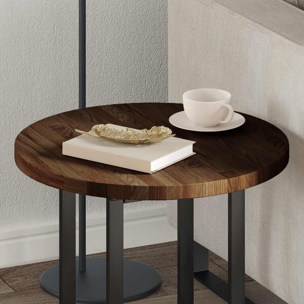 vidaXL P&ouml;yt&auml;levy Vaaleanruskea &Oslash; 50 x 2,5 cm M&auml;ntypuu