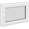 vidaXL Kellari-ikkuna RISOR 80 x 70 cm PVC ja lasi Antrasiitti