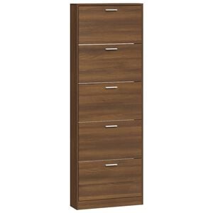 vidaXL Kenk&auml;kaappi ruskea tammi 59x17x169 cm tekninen puu