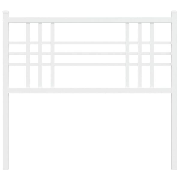 vidaXL Metallinen sängynpääty valkoinen 100 cm