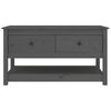 vidaXL Sohvapöytä harmaa 102x49x55 cm täysi mänty