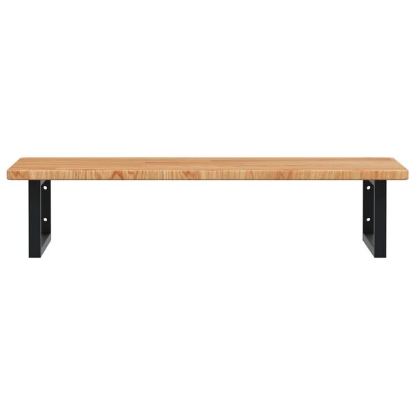 vidaXL Pesuallashylly seinälle teräs ja täysi tammi