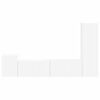 vidaXL TV-tasosetti Sein&auml;kiinnitett&auml;v&auml; 4 pcs Valkoinen Tekninen puu
