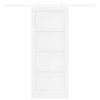 vidaXL Liukuovi ORKDAL Valkoinen 83 x 202 cm Massiivinen m&auml;nty