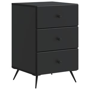 vidaXL Y&ouml;p&ouml;yt&auml;kaappi Musta 43 x 41 x 66,5 cm Tekninen puu