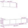 vidaXL TV-tasosetti Sein&auml;kiinnitett&auml;v&auml; 3 pcs Musta tammi. Tekninen puu