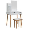 vidaXL Meikkip&ouml;yt&auml;sarja FAUSKE 4 pcs valkoinen 76 x 50 x 143 cm