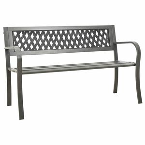 vidaXL Puutarhapenkki 125 cm ter&auml;s harmaa