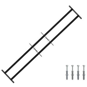 vidaXL Ik windowin turva-aita kahdella poikkitangolla 3 kpl 93-174 cm