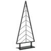 vidaXL Metallinen joulukuusi jalalla KUOPIO 125 cm Ter&auml;s Musta