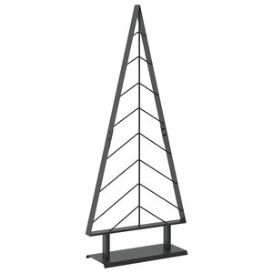 vidaXL Metallinen joulukuusi jalalla KUOPIO 125 cm Ter&auml;s Musta