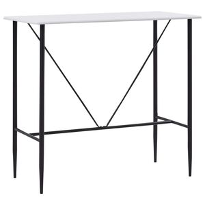 vidaXL Baarip&ouml;yt&auml; valkoinen 120x60x110 cm MDF