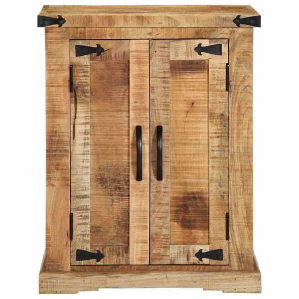 vidaXL Sivup&ouml;yt&auml; Ruskea 55 x 35 x 70 cm Karkea mangopuu