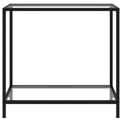 vidaXL Konsolipöytä läpinäkyvä 80x35x75 cm karkaistu lasi
