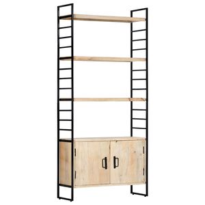vidaXL Kirjahylly 4 tasoa 80x30x180 cm t&auml;ysi mangopuu