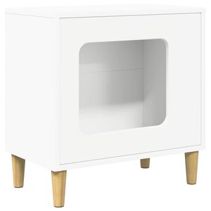 vidaXL Kissatalo valkoinen 51 x 30 x 52 cm Tekninen puu