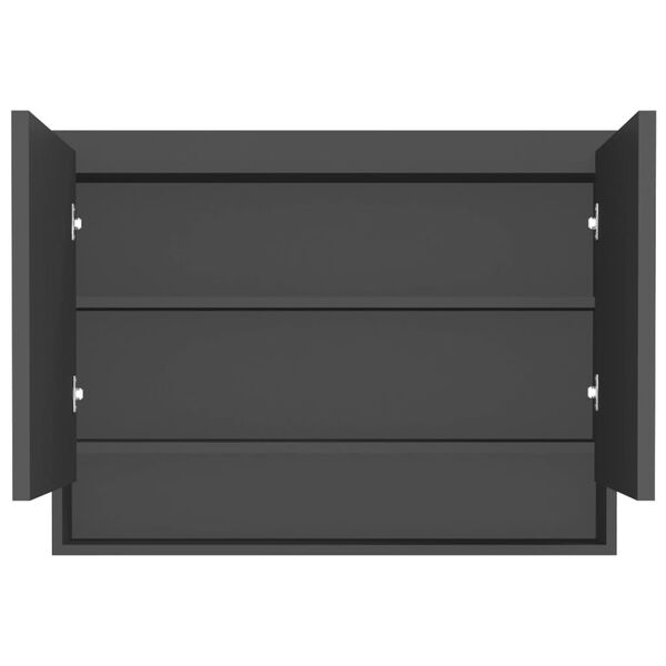 vidaXL LED kylpyhuoneen peilikaappi 80x15x60 cm MDF antrasiitti