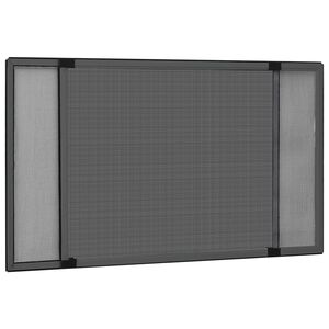 vidaXL Jatkettava hy&ouml;nteisverkko ikkunaan antrasiitti (75-143)x50 cm
