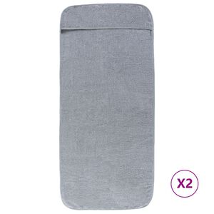 vidaXL Rantapyyhkeet 2 kpl harmaa 60x135 cm kangas 400 GSM