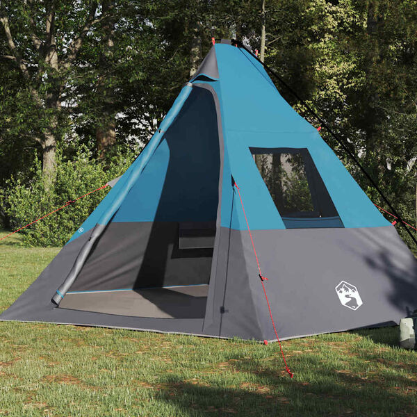 vidaXL Tipi-teltta katolla Sininen 383 x 338 x 217 cm taffeta