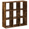 vidaXL Kirjahylly savutammi 102x32x102 cm tekninen puu