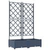 vidaXL Puutarha ruukku 2 pcs Harmaa 80 x 40 x 125,5 cm Muovi