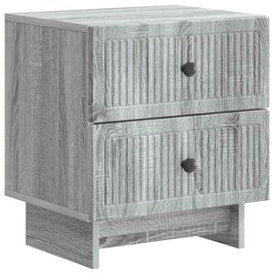vidaXL Y&ouml;p&ouml;yt&auml;kaappi Harmaa sonoma 43 x 34,5 x 47,5 cm Tekninen puu