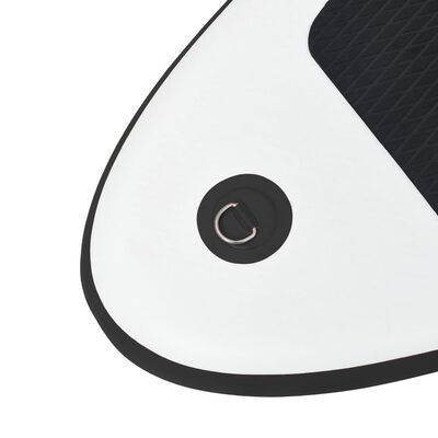 vidaXL Täytettävä SUP-lautasarja purjeella musta ja valkoinen