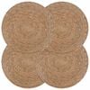 vidaXL Merihein&auml; lautasliinat 4 pcs Luonnollinen &Oslash; 30 cm