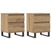 vidaXL Y&ouml;p&ouml;yt&auml;kaapit 2 kpl Artisan Oak 40x35x50 cm Engineered Wood