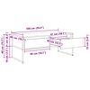 vidaXL Sohvap&ouml;yt&auml; Taidekoivu 100 x 46 x 40 cm Tekninen puu