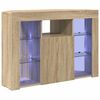 vidaXL Kulma LED TV -kaappi 100x40x68cm Sonoman tammi Tekninen puu