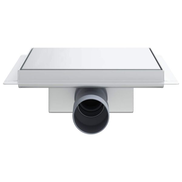 vidaXL 2 in 1 Suihkuviem&auml;r Hopea 20 x 20 cm Ruostumaton ter&auml;s 304