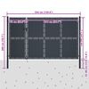 vidaXL Puutarhan portti ter&auml;s 350x150 cm antrasiitti