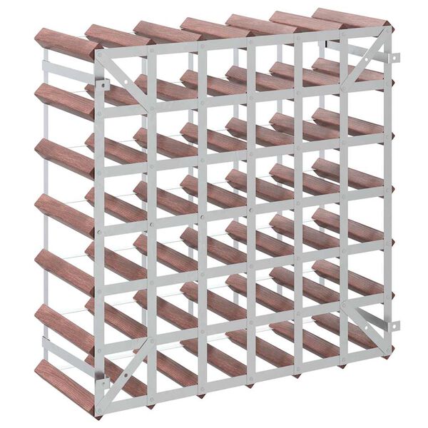 vidaXL Viinipulloteline 42 pullolle ruskea t&auml;ysi m&auml;nty